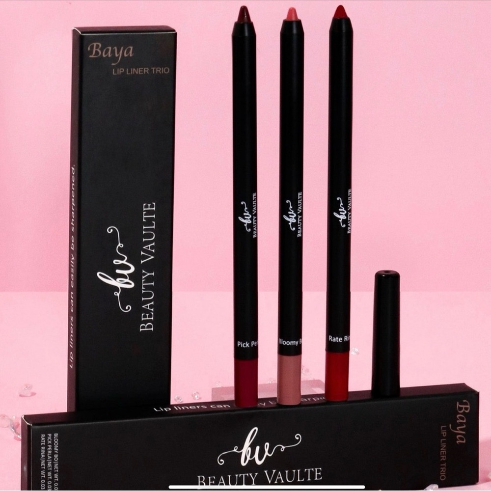 Beauty Vaulte Baya Lip Liner Trio — Pink, Nude, Red